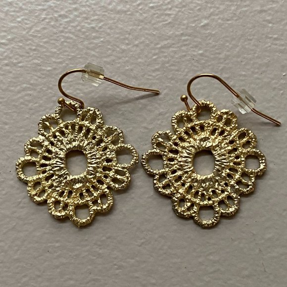 Geometric earrings - golden - Picture 1 of 4